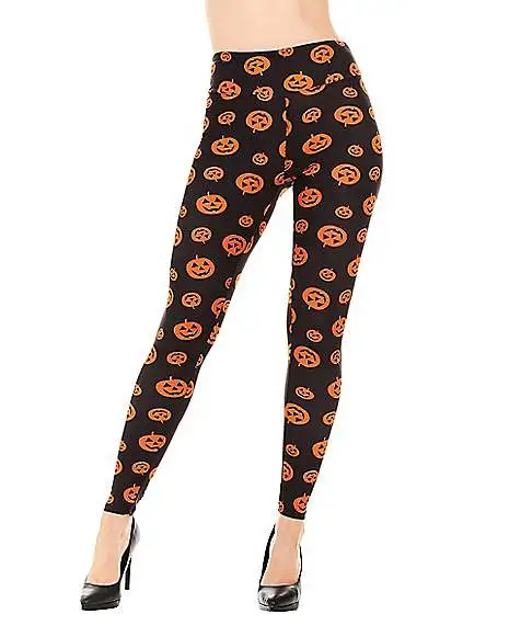 Spirit Halloween Plus Size Pumpkin Leggings 3 Spirit Halloween Plus Size Pumpkin Leggings