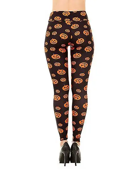 Spirit Halloween Plus Size Pumpkin Leggings 5 Spirit Halloween Plus Size Pumpkin Leggings - Image 3