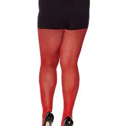 Spirit Halloween Red Devil Flame Fishnet Stockings -Spirit Halloween Shop 01441682 b
