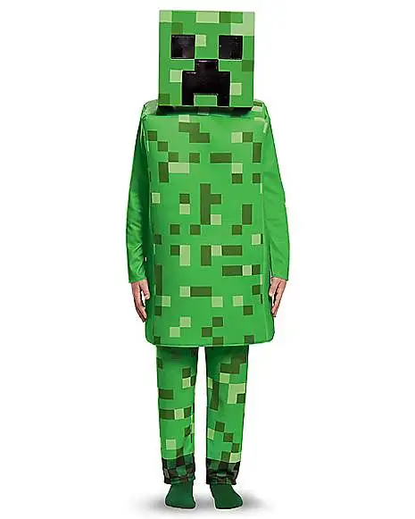 Spirit Halloween Kids Creeper Costume Deluxe - Minecraft 3 Spirit Halloween Kids Creeper Costume Deluxe - Minecraft