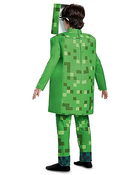 Spirit Halloween Kids Creeper Costume Deluxe - Minecraft 4 Spirit Halloween Kids Creeper Costume Deluxe - Minecraft - Image 2