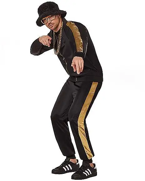 Spirit Halloween Adult Hip Hop Tracksuit Costume 3 Spirit Halloween Adult Hip Hop Tracksuit Costume