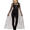 Spirit Halloween Adult Black Lace Cape -Spirit Halloween Shop 01479922 a