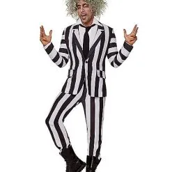 Spirit Halloween Adult Beetlejuice Striped Suit 6 Spirit Halloween Adult Beetlejuice Striped Suit -Spirit Halloween Shop 01484245 b
