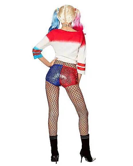 Spirit Halloween Adult Harley Quinn Sequin Costume - Suicide Squad 4 Spirit Halloween Adult Harley Quinn Sequin Costume - Suicide Squad - Image 2