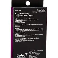 Spirit Halloween '80s Black Press On Nails -Spirit Halloween Shop 01504679 d