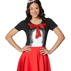 Spirit Halloween Adult Cat In The Hat Costume Kit - Dr. Seuss -Spirit Halloween Shop 01532381 c