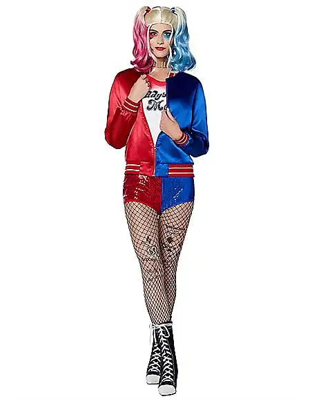 Spirit Halloween Adult Harley Quinn Jacket - Suicide Squad 3 Spirit Halloween Adult Harley Quinn Jacket - Suicide Squad