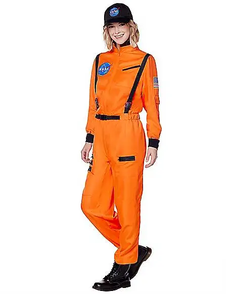 Spirit Halloween Adult Orange NASA Jumpsuit Costume 3 Spirit Halloween Adult Orange NASA Jumpsuit Costume