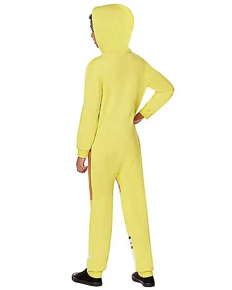 Spirit Halloween Kids SpongeBob SquarePants Hooded Jumpsuit 4 Spirit Halloween Kids SpongeBob SquarePants Hooded Jumpsuit - Image 2