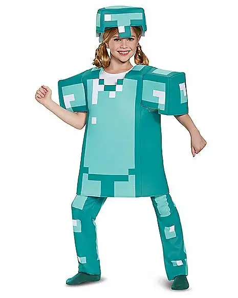 Spirit Halloween Kids Armor Deluxe Costume - Minecraft 5 Spirit Halloween Kids Armor Deluxe Costume - Minecraft - Image 3