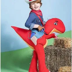 Spirit Halloween Toddler Blitz Ride-Along Costume - Dino Ranch