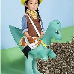 Spirit Halloween Toddler Clover Ride-Along Costume - Dino Ranch