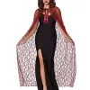 Spirit Halloween Adult Burgundy Lace Cape