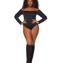 Spirit Halloween Off The Shoulder Plus Size Bodysuit