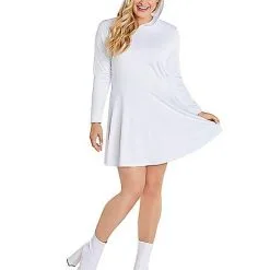 Spirit Halloween Adult White Long Sleeve Dress 8 Spirit Halloween Adult White Long Sleeve Dress -Spirit Halloween Shop 01586270 c
