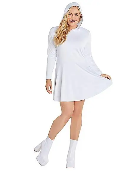Spirit Halloween Adult White Long Sleeve Dress 5 Spirit Halloween Adult White Long Sleeve Dress - Image 3