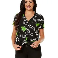 Spirit Halloween Beetlejuice Button Down Shirt