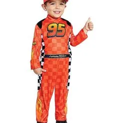 Spirit Halloween Toddler Lightning McQueen Pit Crew Costume - Cars