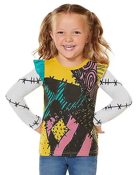 Spirit Halloween Toddler Sally Long Sleeve T Shirt - The Nightmare Before Christmas 3 Spirit Halloween Toddler Sally Long Sleeve T Shirt - The Nightmare Before Christmas