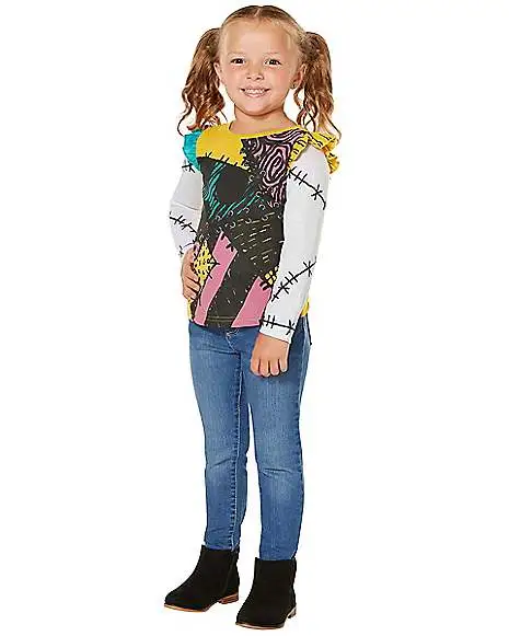 Spirit Halloween Toddler Sally Long Sleeve T Shirt - The Nightmare Before Christmas 5 Spirit Halloween Toddler Sally Long Sleeve T Shirt - The Nightmare Before Christmas - Image 3