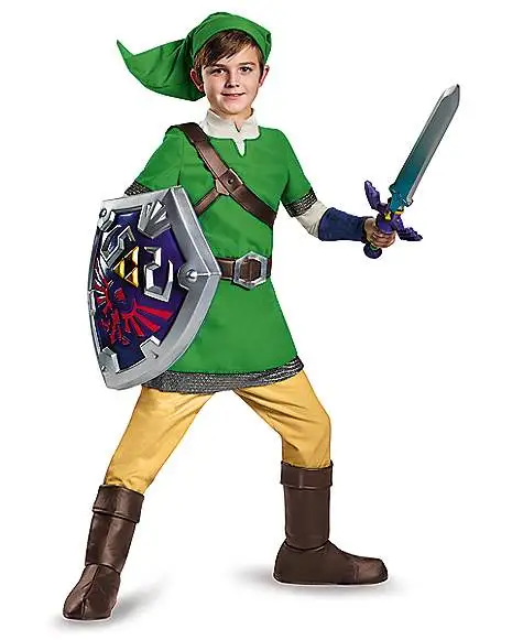 Spirit Halloween Kids Link Costume Deluxe - The Legend Of Zelda 3 Spirit Halloween Kids Link Costume Deluxe - The Legend Of Zelda