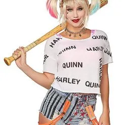 Spirit Halloween Distressed Harley Quinn T Shirt - Birds Of Prey